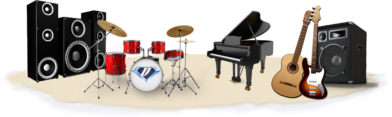 Varietyof Musical Instruments PNG Image