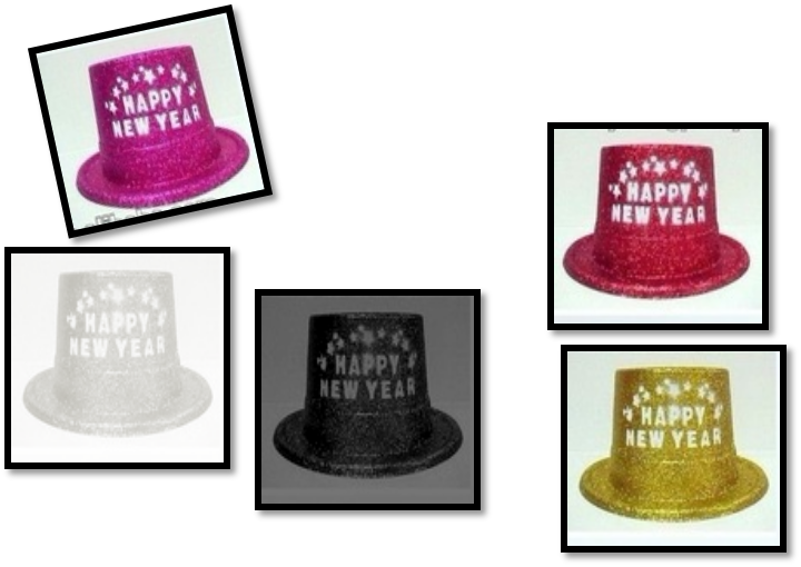 Varietyof New Year Hats PNG Image