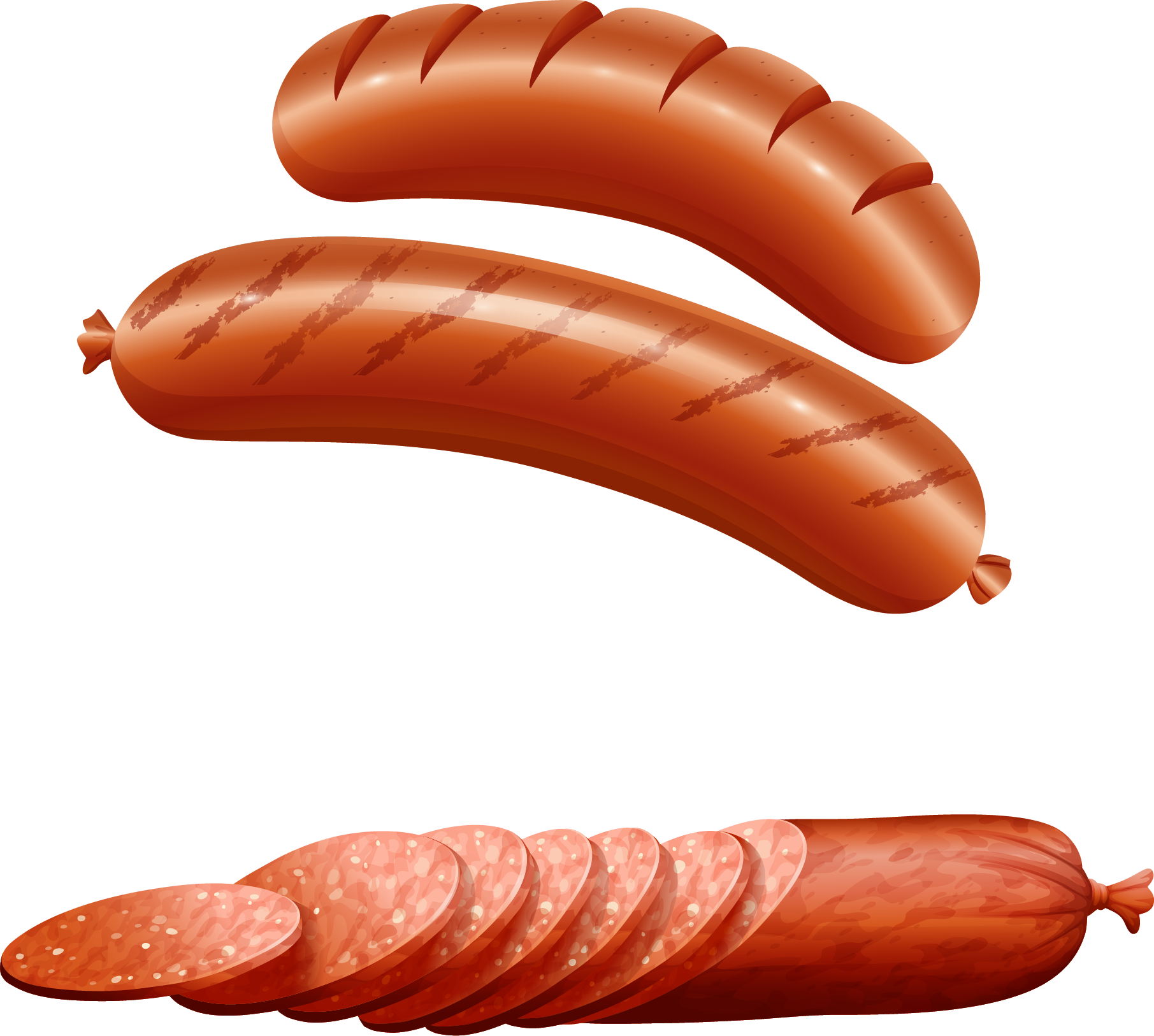 Varietyof Sausages Illustration PNG Image