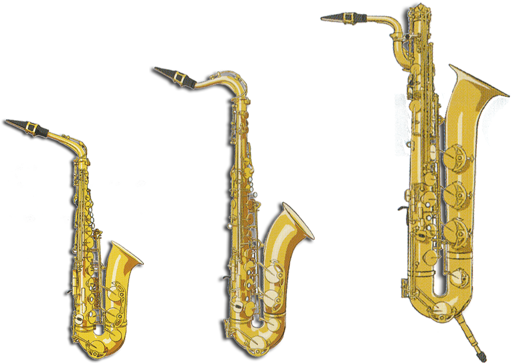 Varietyof Saxophones PNG Image