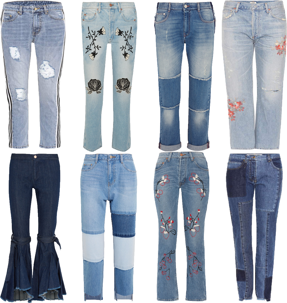 Varietyof Womens Jeans Styles PNG Image