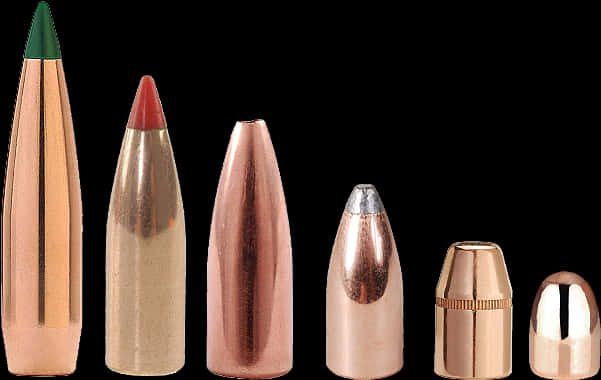 Various Bullet Types Comparison PNG Image