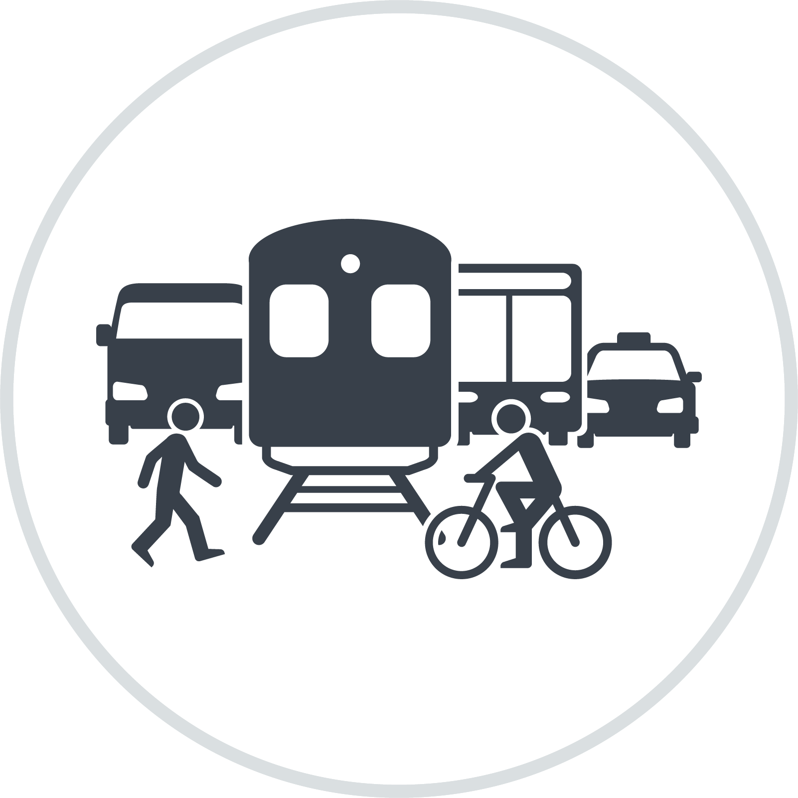 Various Modesof Transportation Icon PNG Image