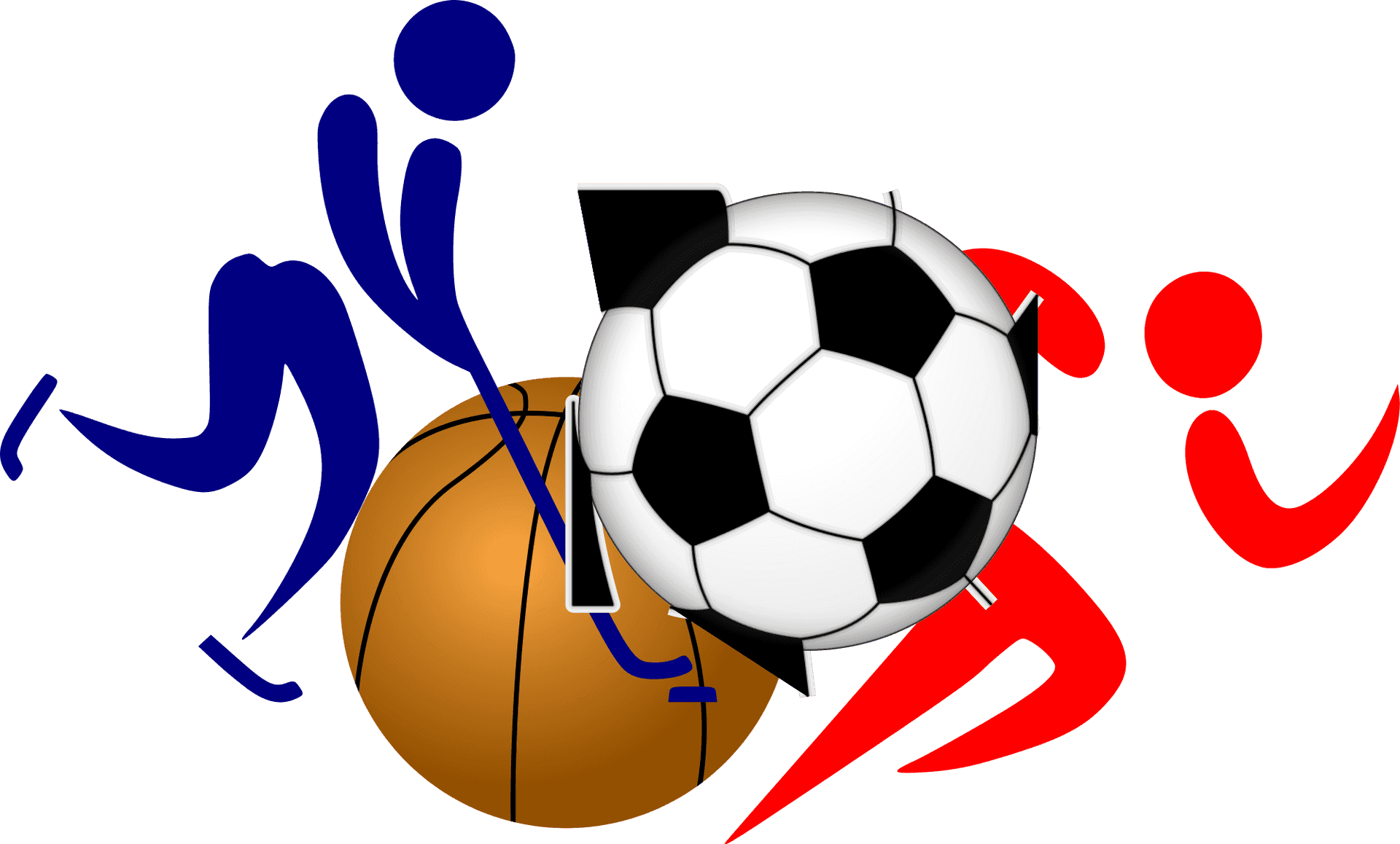 Various Sports Equipment Graphic PNG Image