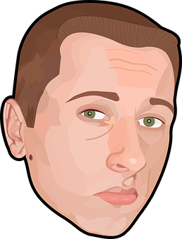 Vector Portraitof Man PNG Image