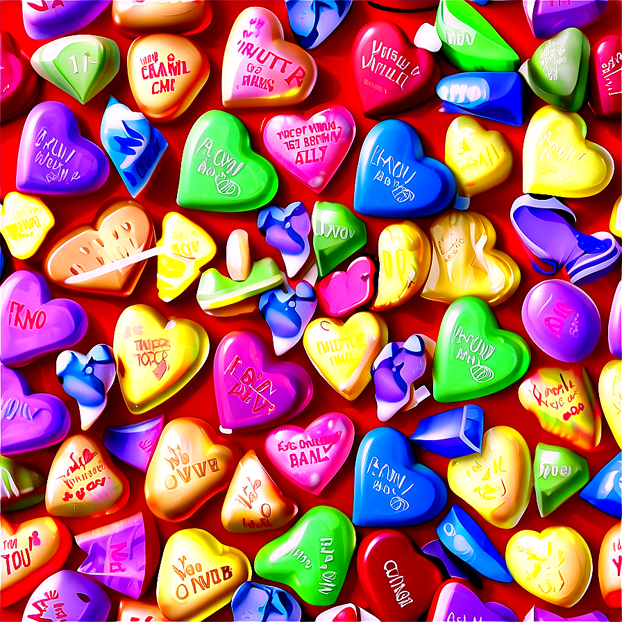 Vegan Candy Hearts Png Lmb86 PNG Image