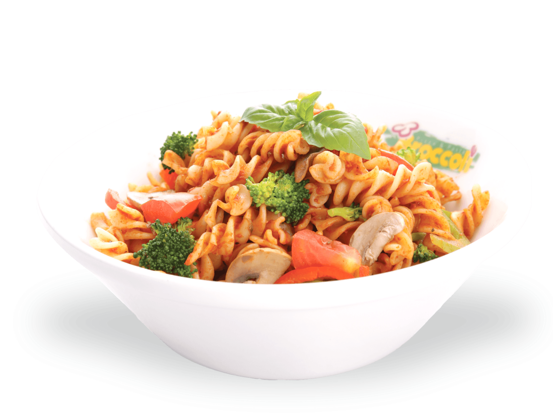 Vegetable Fusilli Pasta Bowl PNG Image