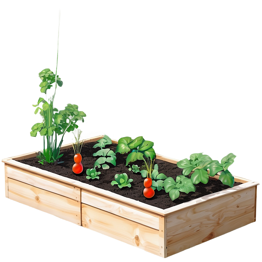 Vegetable Garden Planter Box Png Fed PNG Image