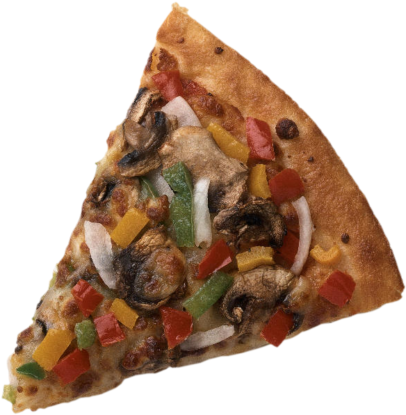 Vegetable Mushroom Pizza Slice.png PNG Image