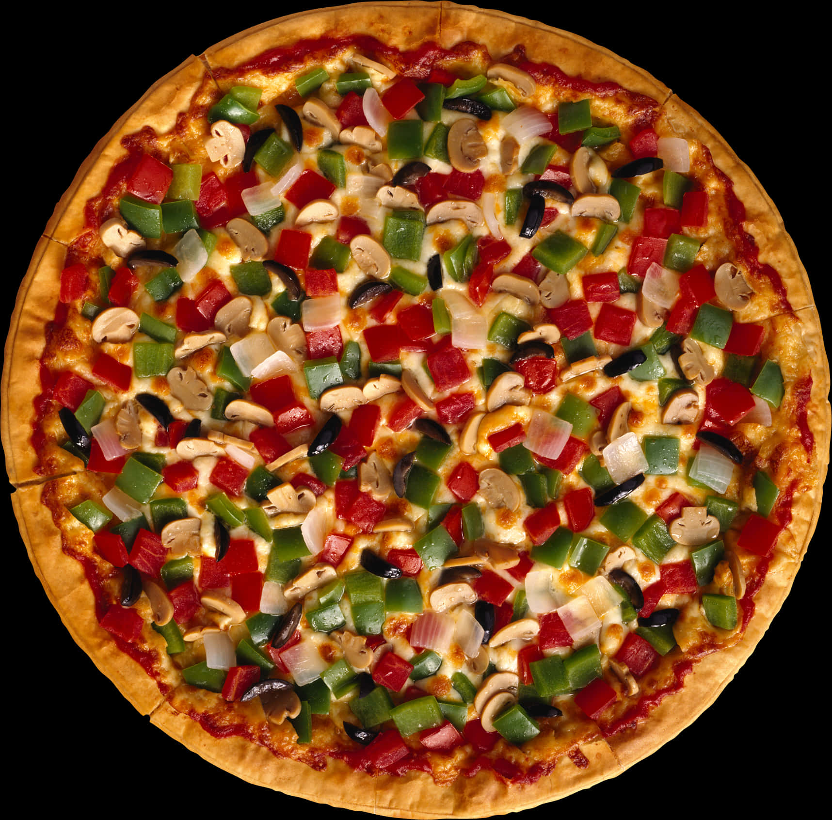 Vegetable Topped Pizza PNG Image