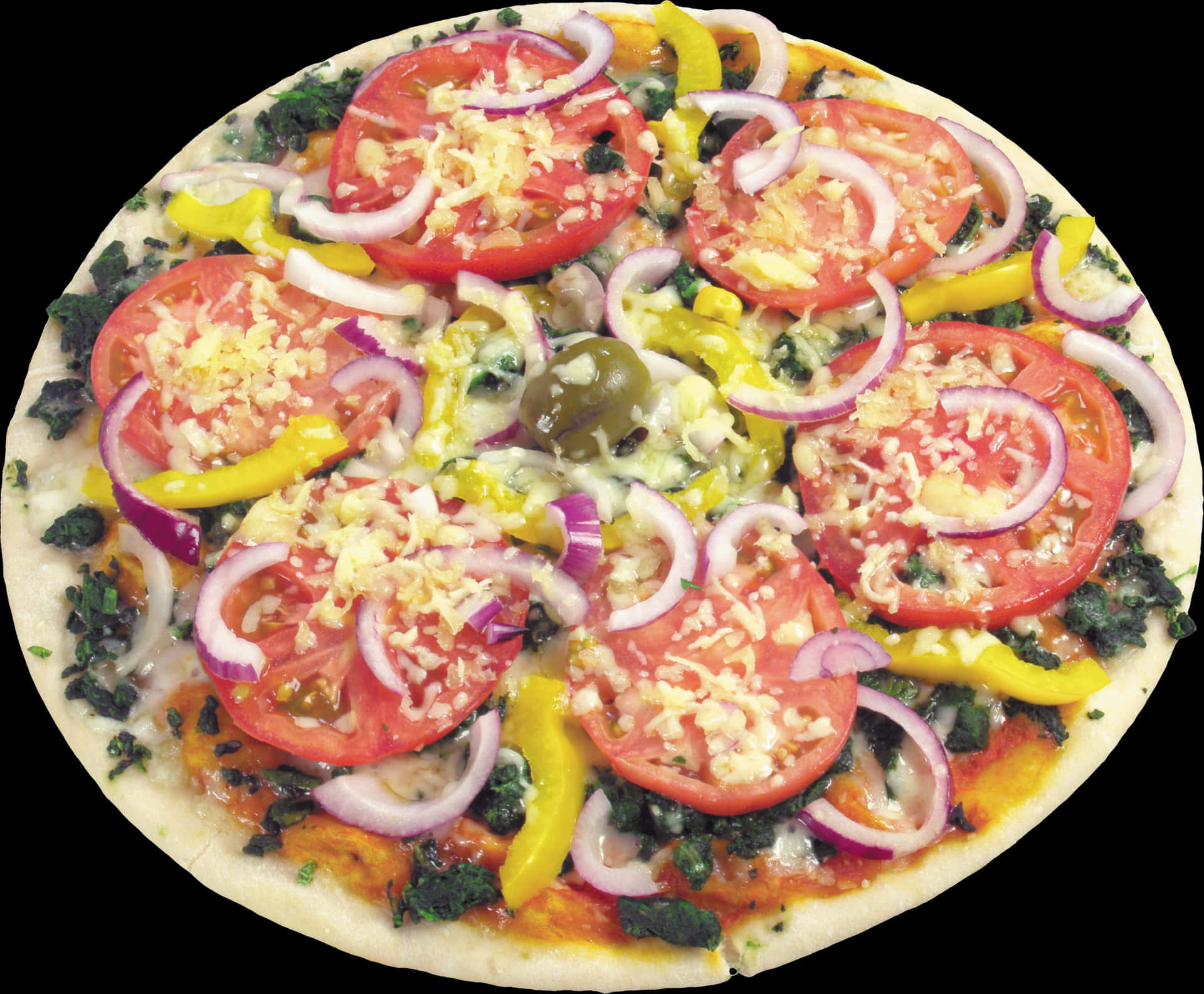 Vegetable Topped Pizza PNG Image