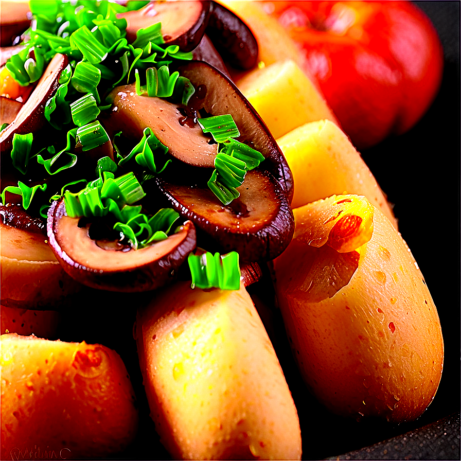 Vegetarian Poutine With Mushroom Png 34 PNG Image