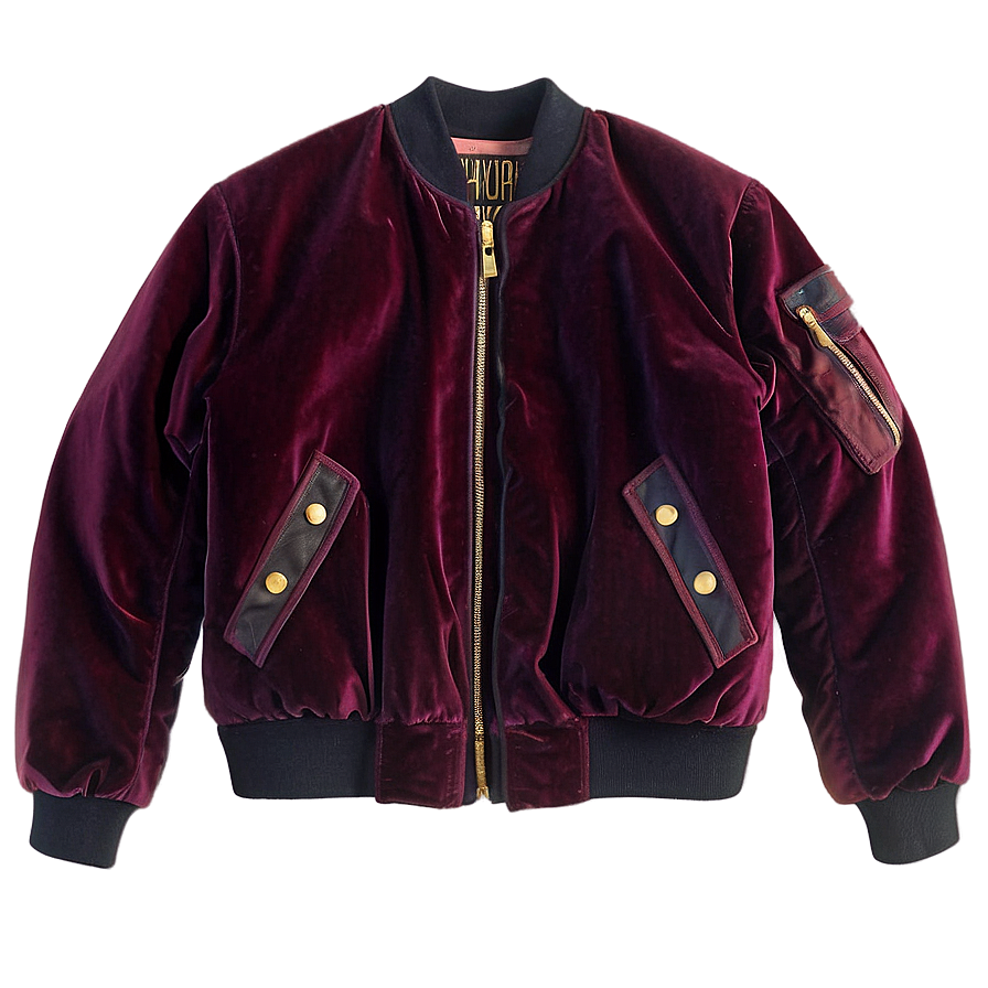 Velvet Bomber Jacket Elegant Png 71 PNG Image