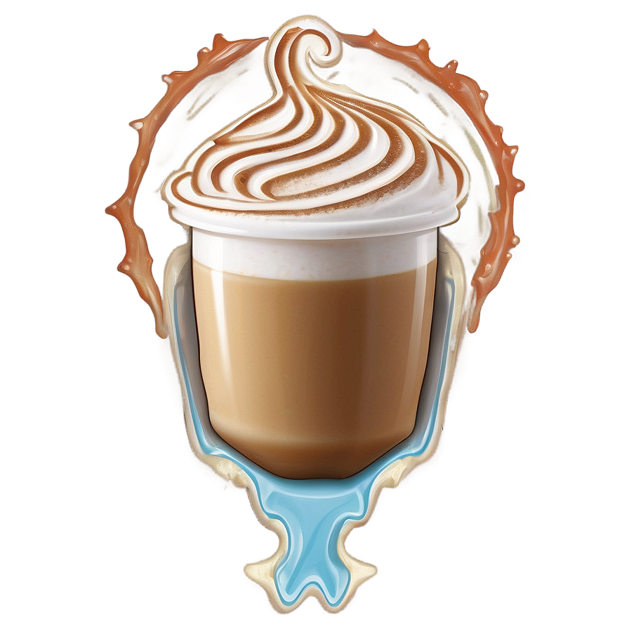 Velvety Latte Art Png Mfh PNG Image