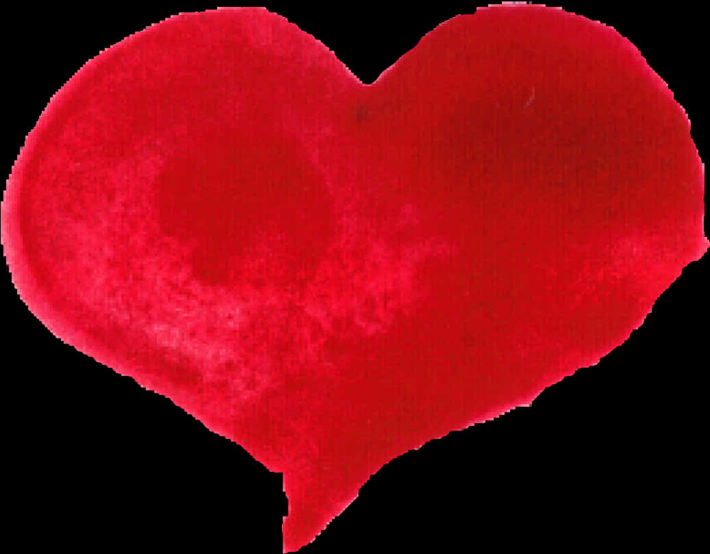 Velvety Red Heart Texture PNG Image