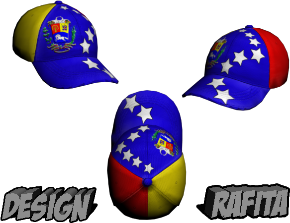 Venezuelan Flag Baseball Caps Design PNG Image