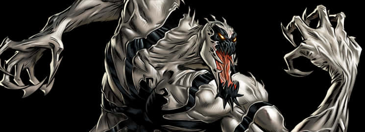 Venom Aggressive Stance Artwork PNG Image