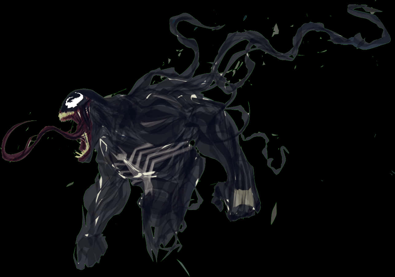 Venom Artistic Interpretation PNG Image