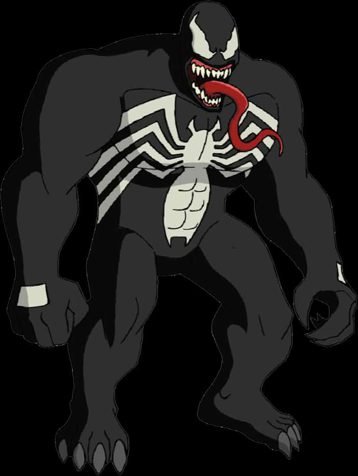 Venom_ Character_ Illustration PNG Image