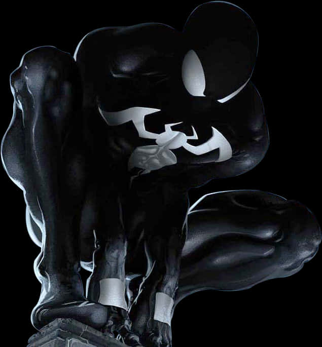 Venom_ Crouching_in_ Darkness PNG Image