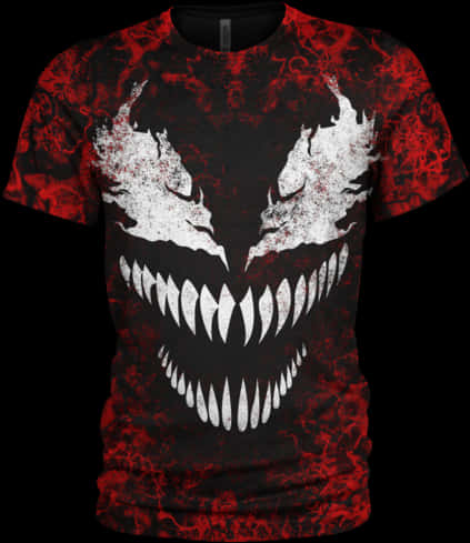 Venom Themed T Shirt Design PNG Image