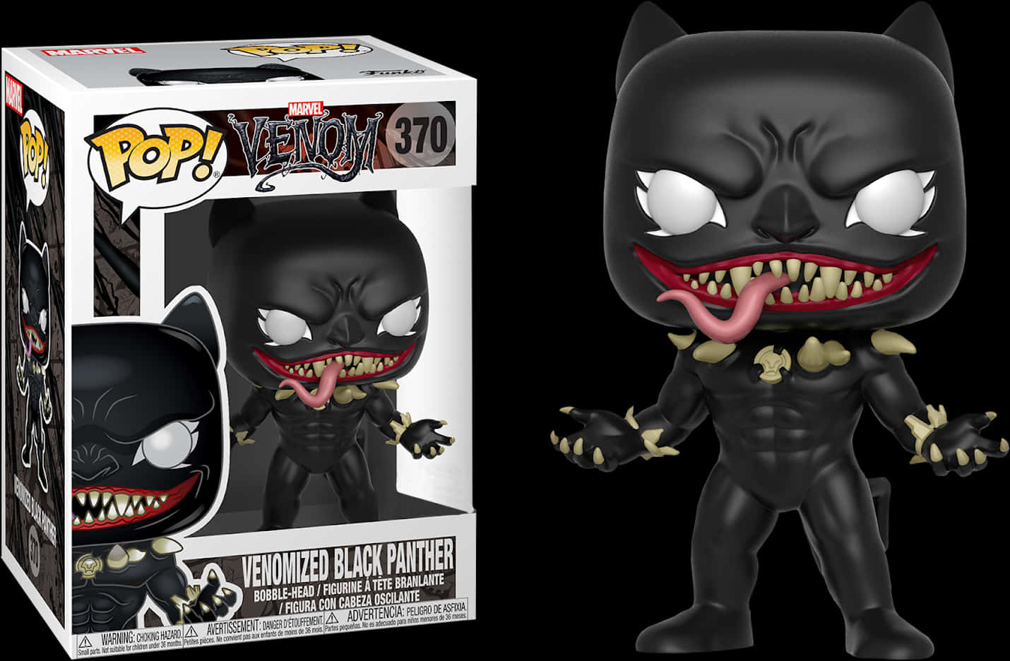 Venomized Black Panther Funko Pop PNG Image