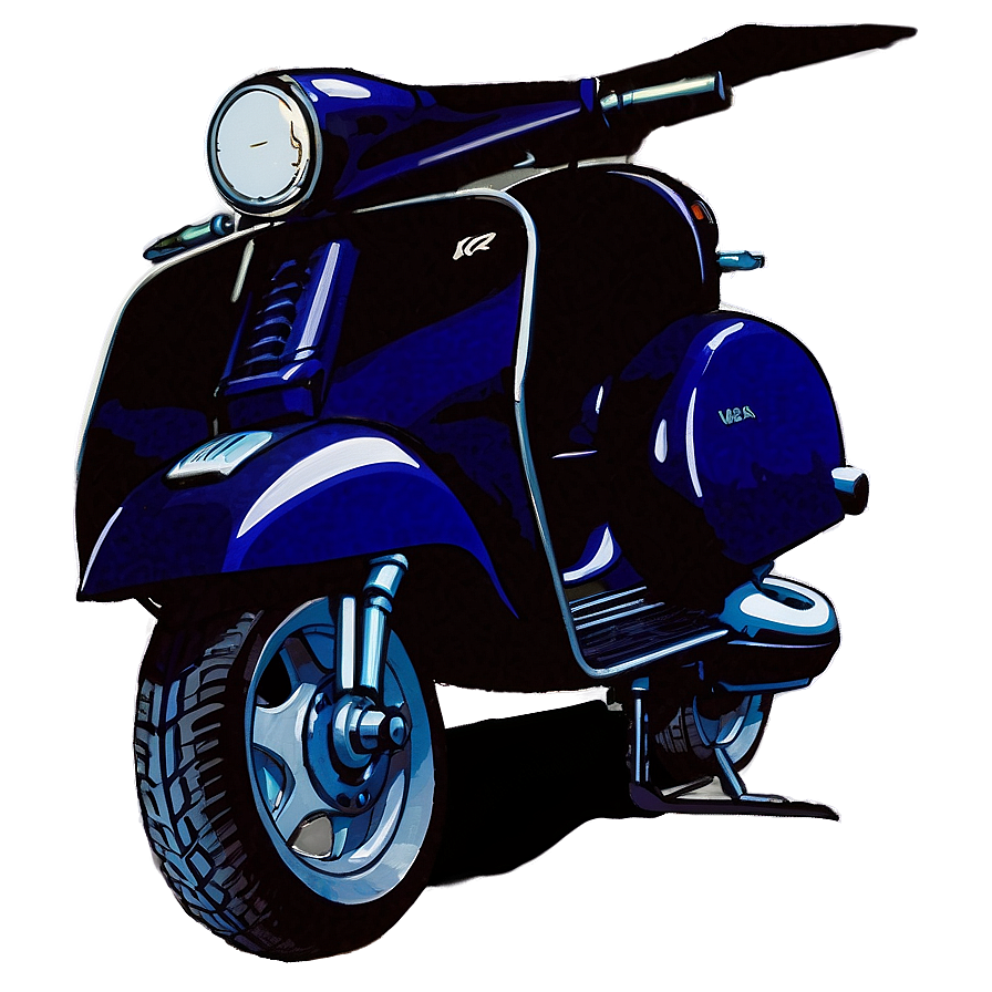 Vespa In Night City Png 06252024 PNG Image