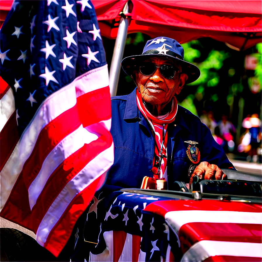 Veterans On 4th Of July Parade Png Puc PNG Image