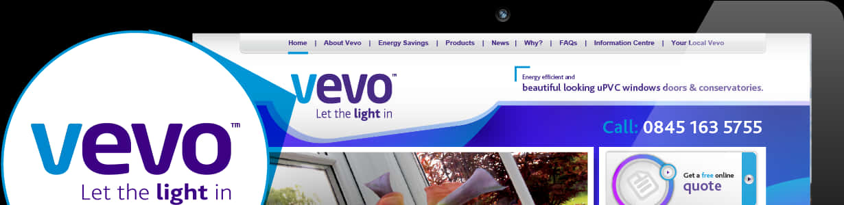 Vevo Window Conservatories Website Banner PNG Image