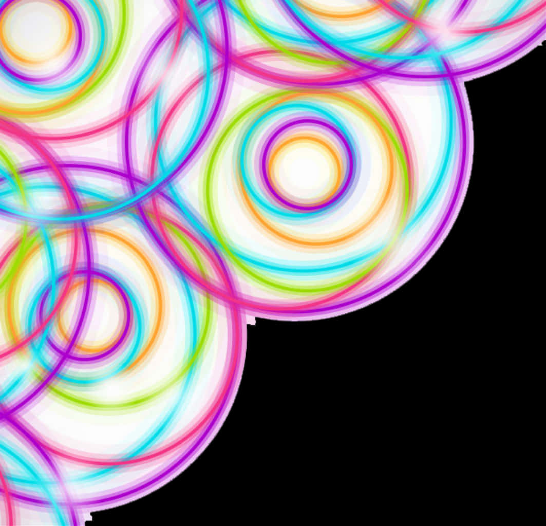 Vibrant Abstract Circles PNG Image