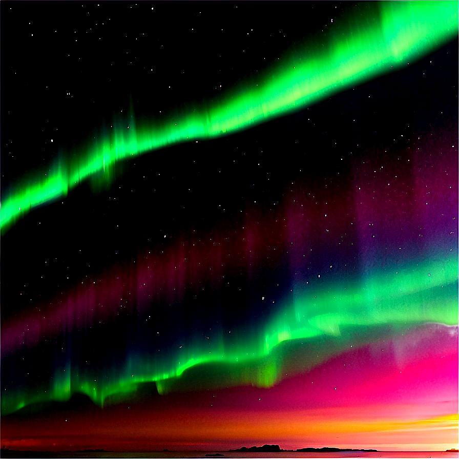 Vibrant Aurora Skyline Png Hth99 PNG Image