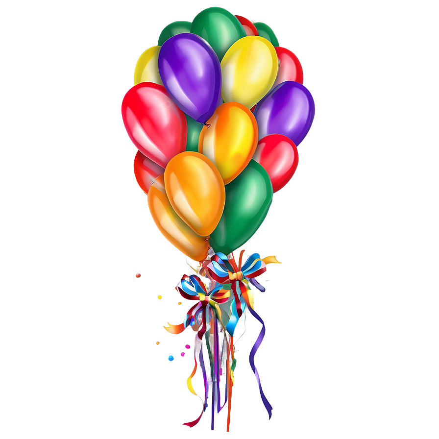 Vibrant Birthday Balloon Png Avx69 PNG Image