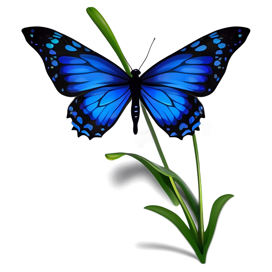 Vibrant Blue Butterfly Graphic Png 05212024 PNG Image