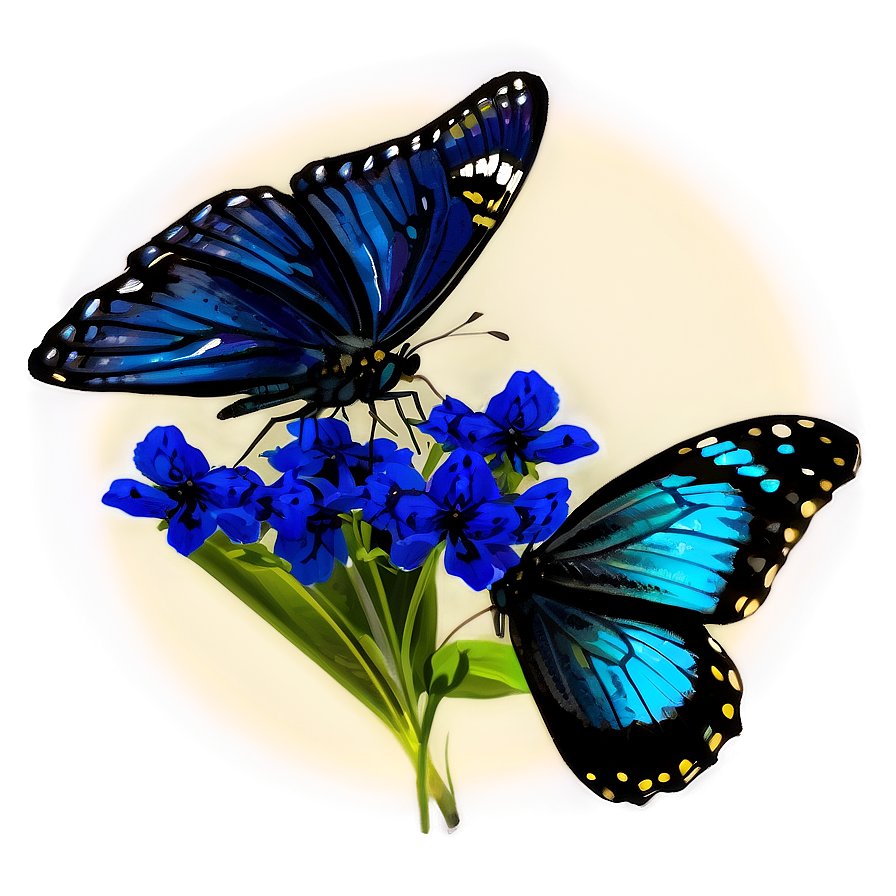 Vibrant Blue Butterfly Graphic Png Doq PNG Image