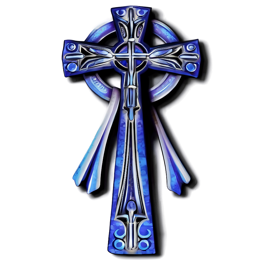 Vibrant Blue Cross Picture Png His12 PNG Image