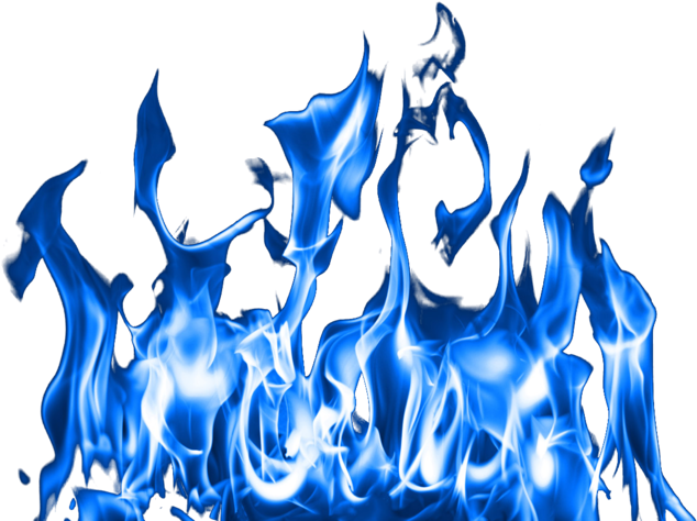 Vibrant Blue Flames PNG Image