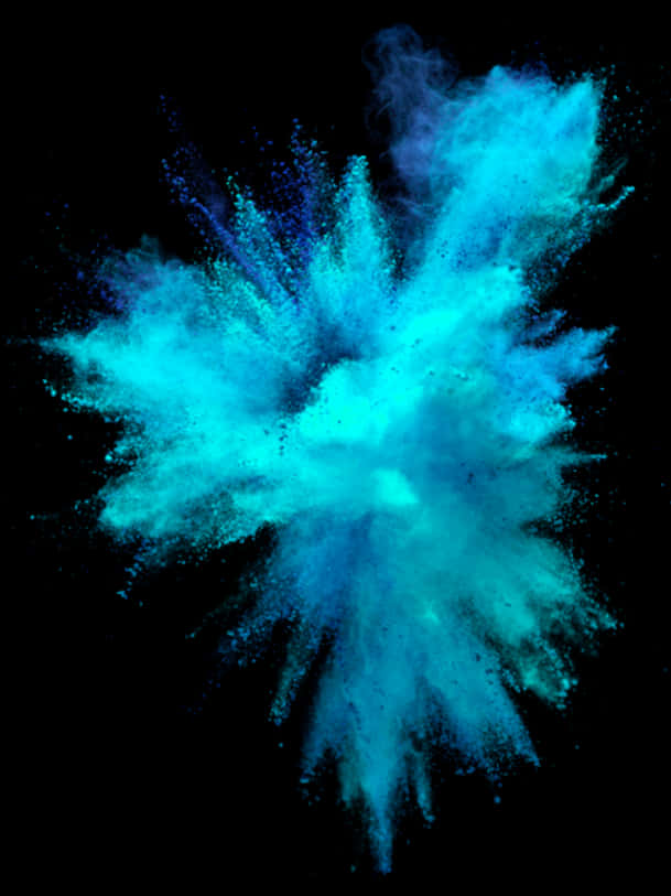 Vibrant_ Blue_ Holi_ Powder_ Explosion_ Background PNG Image