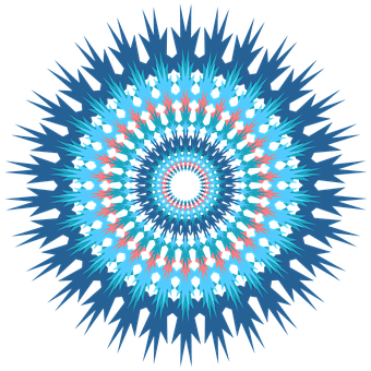 Vibrant_ Blue_ Mandala_ Art PNG Image