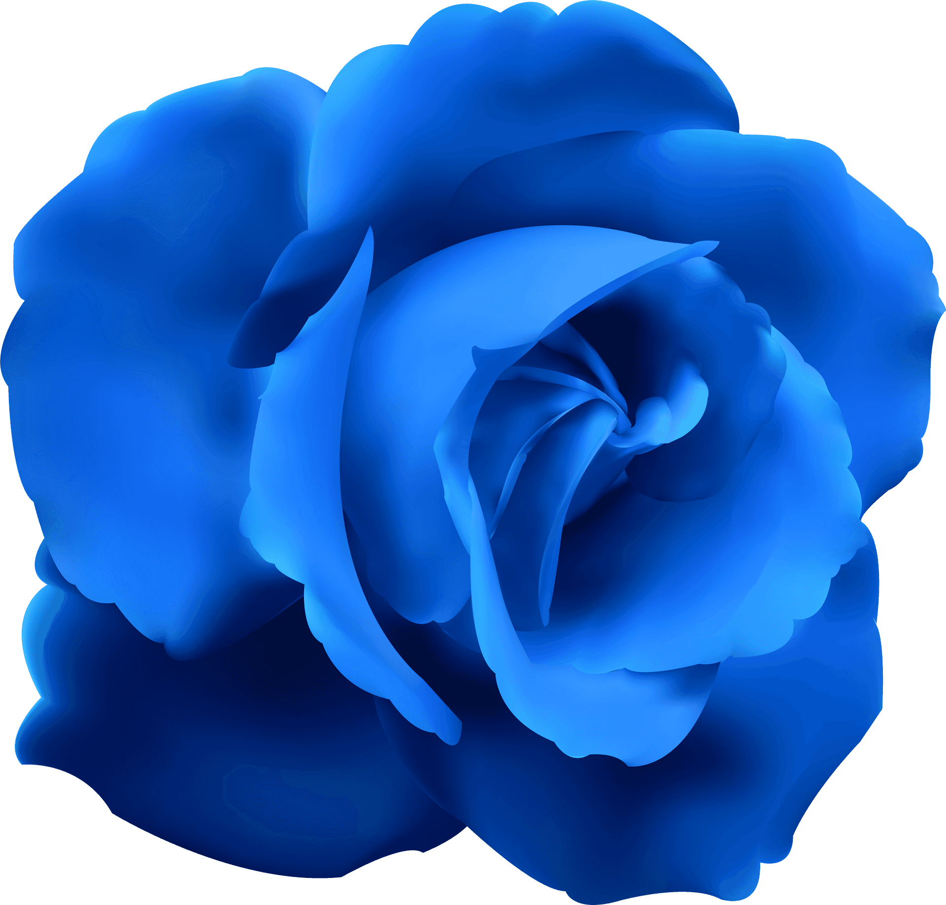 Vibrant Blue Rose Graphic PNG Image