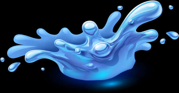 Vibrant Blue Water Splash PNG Image