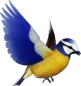 Vibrant Bluebird Illustration PNG Image