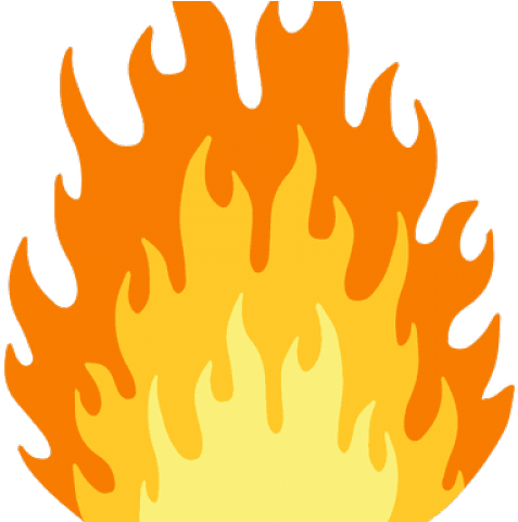 Vibrant Cartoon Flame Graphic PNG Image