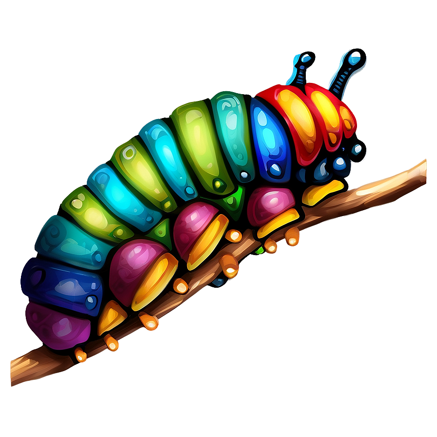 Vibrant Caterpillar Drawing Png 77 PNG Image