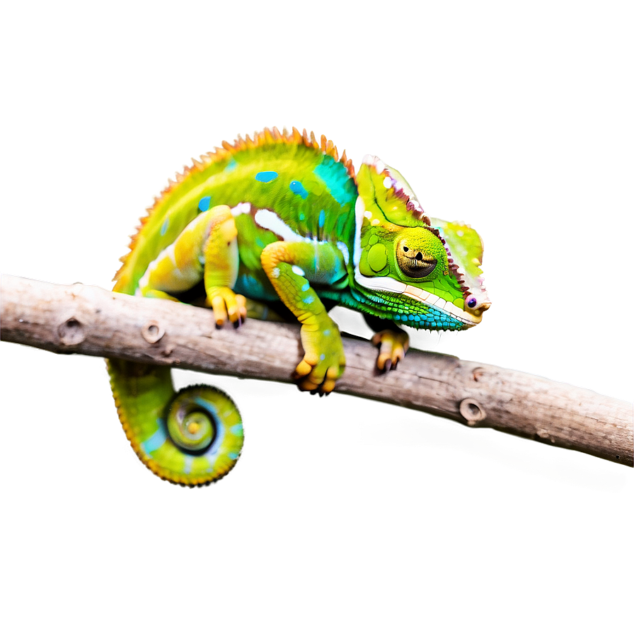 Vibrant Chameleon On Branch Png 06242024 PNG Image