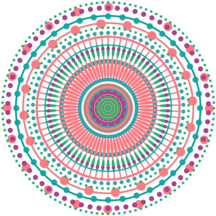 Vibrant Circular Mandala Pattern.png PNG Image