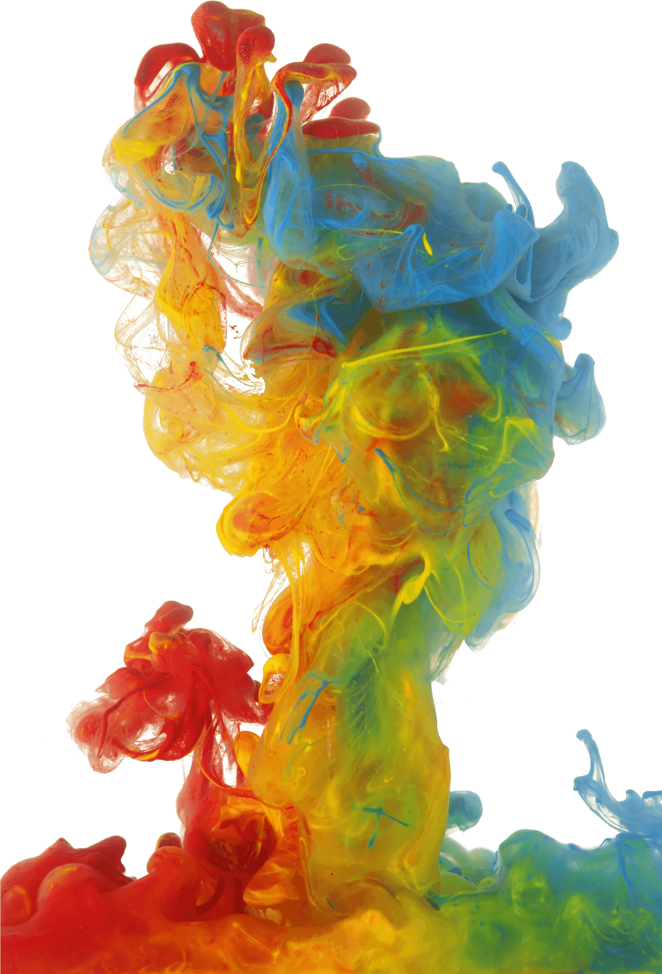 Vibrant Color Smoke Plume PNG Image