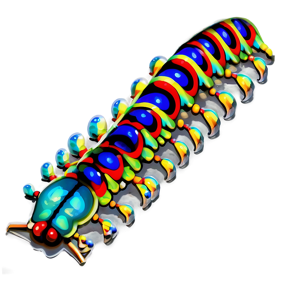 Vibrant Colored Centipede Png Mpc PNG Image