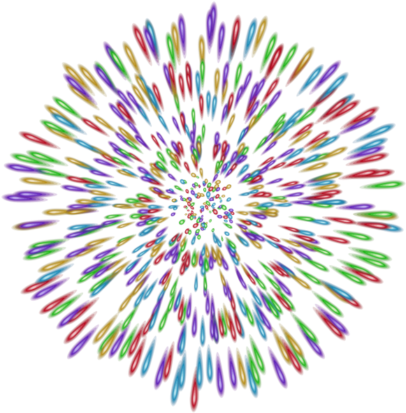 Vibrant Digital Firework Display PNG Image