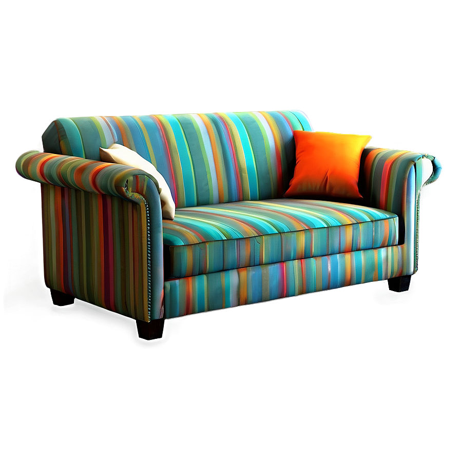 Vibrant Fabric Couch Png 12 PNG Image