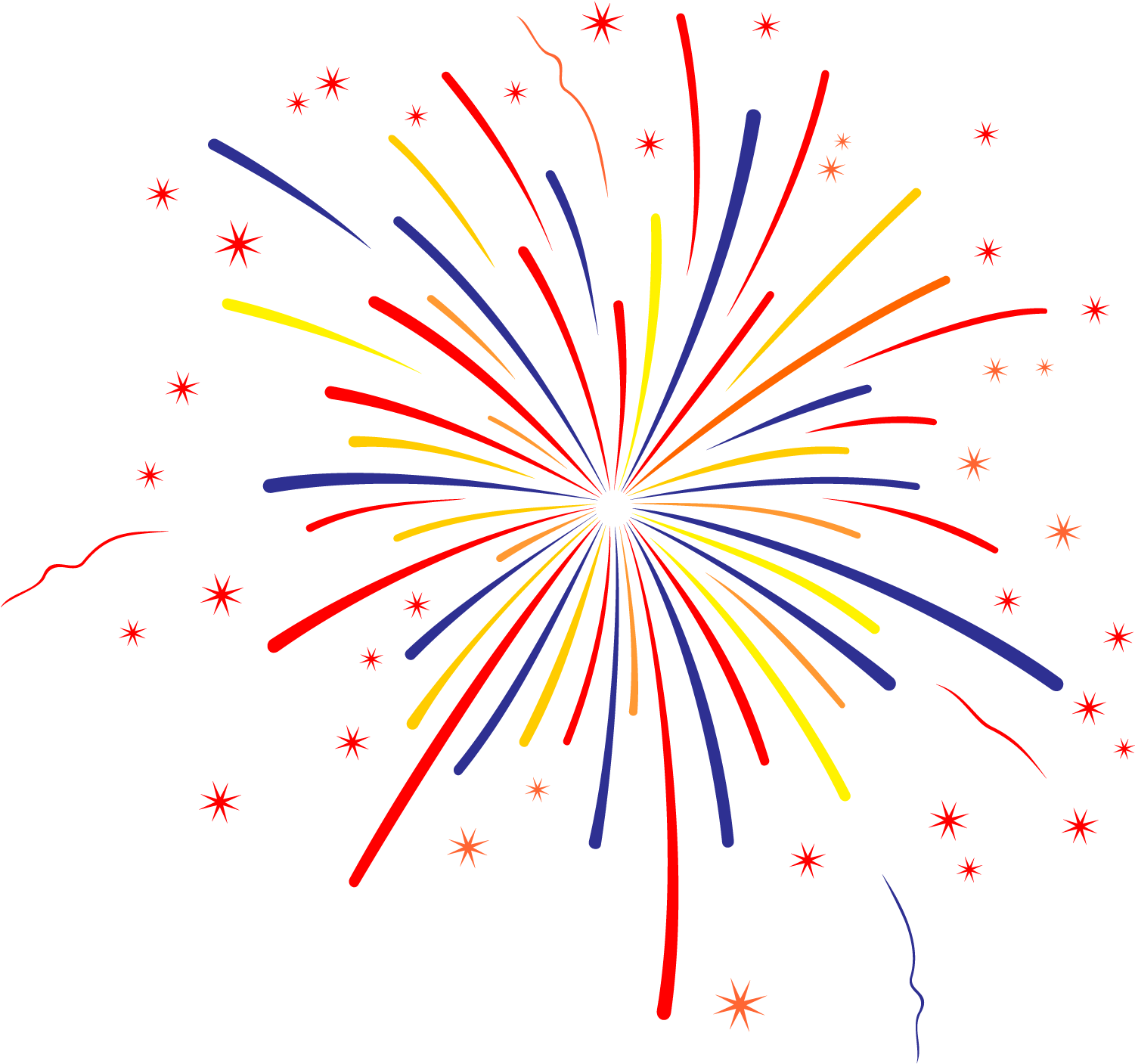 Vibrant Firework Explosion PNG Image